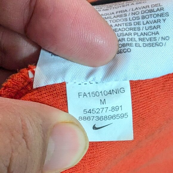 Nike Speckled Orange Tech Fleece - Size M - Picture 3 of 4